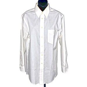 Stafford Wrinkle-Free White Button Down Shirt